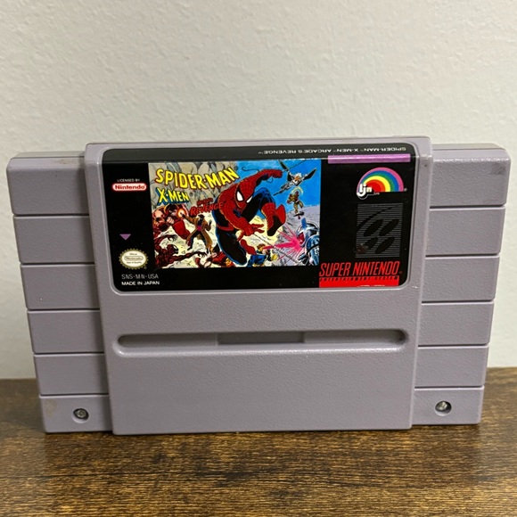 Spider-Man X-Men Arcade's Revenge Super Nintendo SNES Authentic Tested Working - Picture 4 of 4